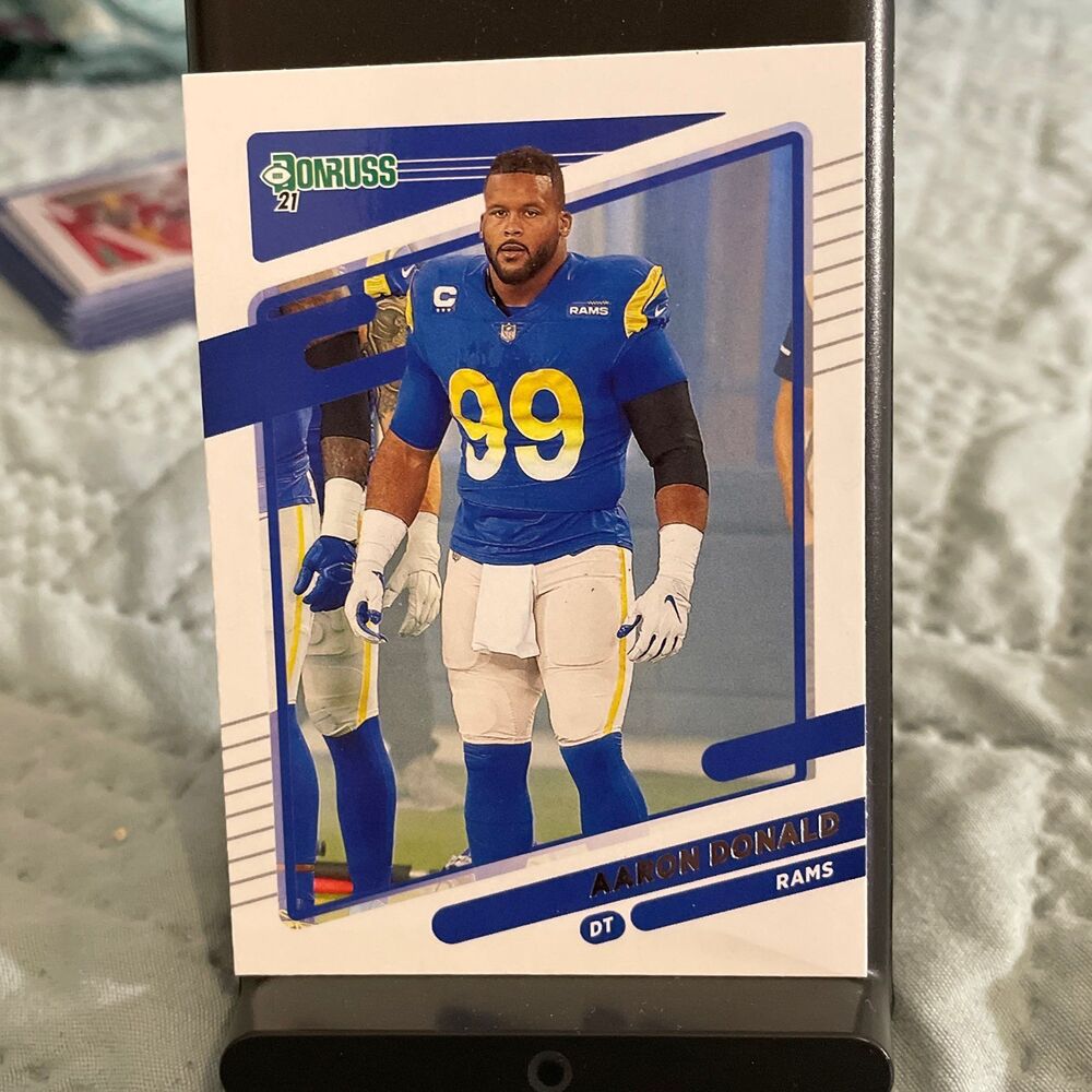 Aaron Donald No Helmet Photo Variation Card - Los Angeles Rams
